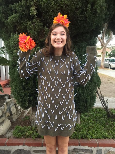 Cactus Halloween Costume Diy, Cactus Costume Women, Plant Costume Diy, Plant Costume Women, Flower Costume Diy Women, Cactus Halloween Costume, Cactus Costume Diy, Flower Costume Diy, Cactus Outfit