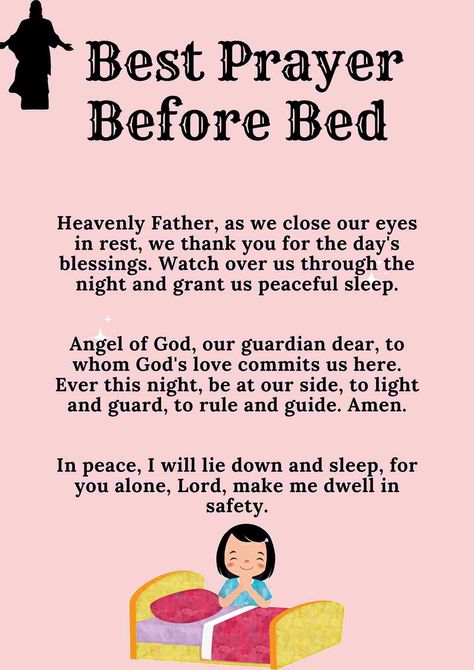 Best Prayer Before Bed Prays To Say Before Bed, Short Prayers Before Bed, Bed Time Prayer For Kids, Before Bed Prayer, Good Prayers Before Bed, Prayers To Say Before Bed, Prayers Before Bed, Night Time Prayers, Psalm Magic