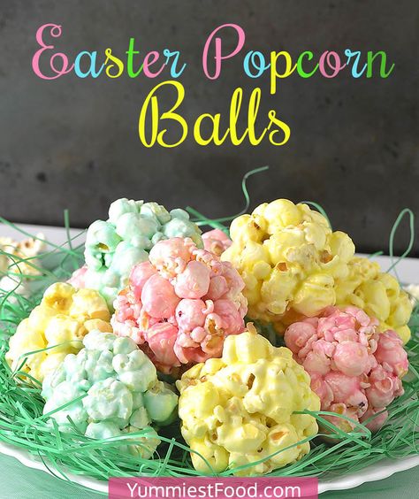 Easter Strawberry, Easter Popcorn, Mini Lemon Tarts, Yummiest Food, Buttery Popcorn, Popcorn Balls Recipe, Christmas Candy Crafts, Easy Easter Treats, Frozen Cheesecake