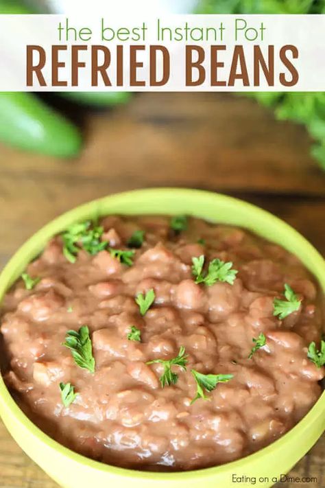 Learn how to make homemade refried beans for a fraction of the cost of buying them. Try Instant pot Homemade Refried beans recipe for a tasty meal. Instant Pot Refried Beans Recipe, Instant Pot Refried Beans, Make Refried Beans, Homemade Refried Beans, Refried Beans Recipe, Beans Recipe, Instant Pot Dinner Recipes, Instapot Recipes, Instant Pot Pressure Cooker