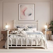 White Metal Bed Frame Full Size, White Metal Bed Frame The Home Depot, White Iron Double Bed, Beds & Frames, Single White Bed Frame, White Barn Bed Frame, White Metal Bed Frame King Size, White Iron Bed Frame Bedroom Farmhouse, White Metal Full Bed