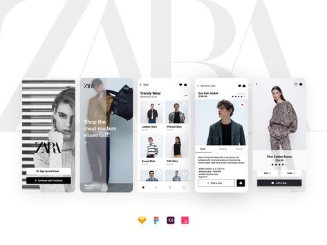 Zara App Redesign by Md Faizan Zara App, App Redesign, Zara Store, E-commerce App, Ui Design Inspiration, Design App, Digital Agency, Fashion App, Zara Home