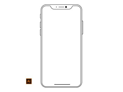 Iphone X Wireframe Design For Illustrator by Halfwave Studios on Dribbble Iphone Illustration, App Wireframe, Iphone Ui, Wireframe Design, Mobile Friendly Website, Custom Website Design, Website Design Services, Custom Website, Iphone Photos