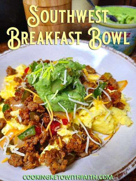 Southwest Breakfast Bowl Dr Ken Berry, Southwest Breakfast, Breakfast Bowls Recipe, Chicken And Rice Dishes, Chicken Breakfast, Low Carb Recipe, Just Born, Pumpkin Spice Syrup, Lchf Recipes