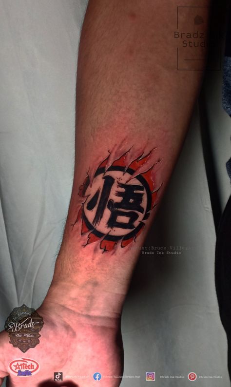 Goku Symbol Tattoo, Ninjago Tattoo Ideas, Dragon Ball Z Tattoo, Tattoo Chart, Favorite Tattoos, Tattoo Dragon, Z Tattoo, Dragon Ball Tattoo, X Tattoo