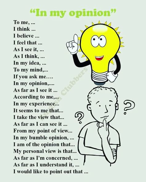 In my opinion Different ways to say "in my opinion" #ielts #English #learning Ielts English, School Emergency Kit, Opinion Essay, Good Vocabulary Words, Good Vocabulary, English Vocabulary Words Learning, English Learning, In My Opinion, English Vocabulary Words