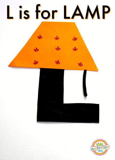 l is for lamp 2 https://www.amazon.com/Kingseye-Painting-Education-Cognitive-Colouring/dp/B075C661CM Letter L Craft, L Craft, Letter L Crafts, Preschool Letter Crafts, Alphabet Crafts Preschool, Abc Crafts, Alphabet Letter Crafts, K Crafts, Preschool Projects