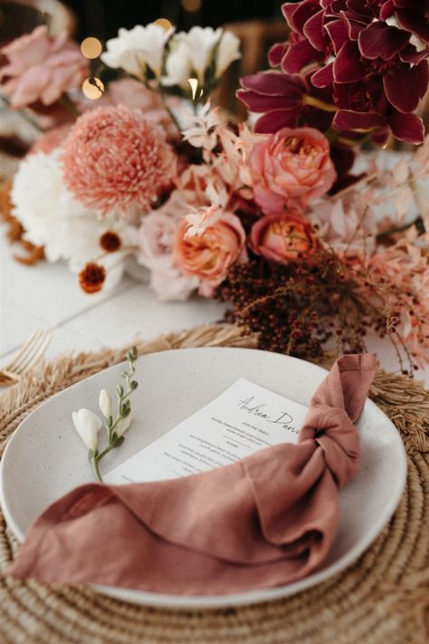 LAUREN & CHRIS’ BYRON BAY WEDDING – Hello May Hire Style, Byron Bay Weddings, Wedding Place Settings, Wedding Mood Board, Wedding Table Settings, Wedding Tablescapes, Wedding Mood, Desert Rose, Place Setting