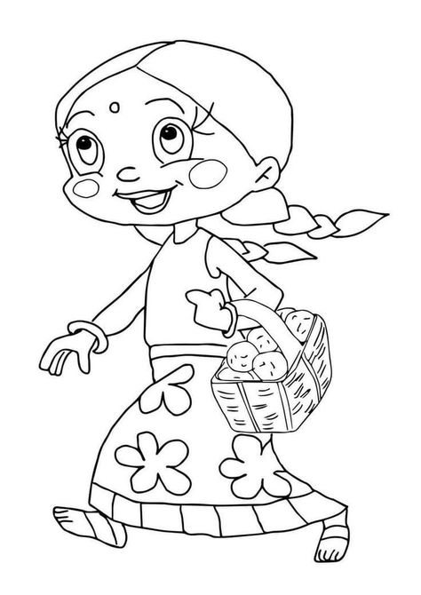 Chutki Cartoon Character, Chotta Bheem, Chota Bheem, Chhota Bheem, Coloring Pages Inspirational, Cartoon Books, Drawing Wallpaper, Wall Hanging Crafts, Online Coloring Pages