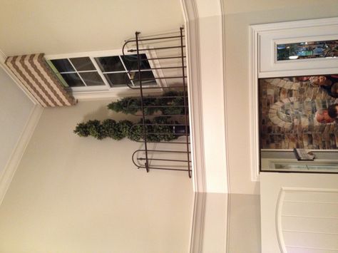 Great idea for ledge over entryway door Foyer Ledge Decorating Ideas, Niche Decor Entryway, Plant Ledge Decorating, Shelf Above Door, Over Door Decor, Foyer Ledge, High Ceiling Ideas, Ledge Decorating Ideas, Alcove Decor