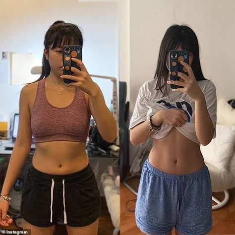 Women show off incredible progress photos after trying Chloe Ting Challenge Chloe Ting Workout Results, Chloe Ting Ab Workout 2 Weeks, Chloe Ting Ab Workout Before And After, Chloe Ting Before And After, Chloe Ting Results, Chloe Ting Ab Workout, Chloe Ting Challenge, Chloe Ting 2 Week Shred, 10 Minute Ab Workout