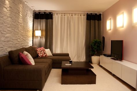 salon Luxury Hotel Bedroom, Brown Sofa Living Room, Brown Living Room Decor, Classy Living Room, Brown Rooms, House Interior Design Styles, Small Living Room Design, Beige Living Rooms, Living Room Color Schemes