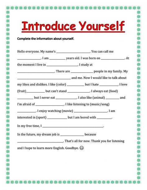 Self Introduction, Struktur Teks, English Learning Spoken, Essay Writing Skills, Introduce Yourself, Interesting English Words, Good Vocabulary Words, Good Vocabulary, English Lessons For Kids