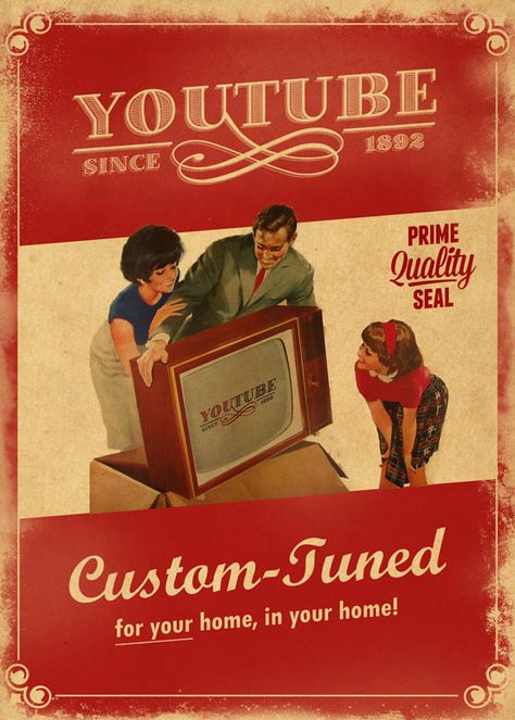 Vintage Social Network on Behance Iklan Vintage, Etiquette Vintage, Television Set, Publicidad Creativa, Old Advertisements, Social Media Poster, Retro Advertising, Retro Ads, Old Ads