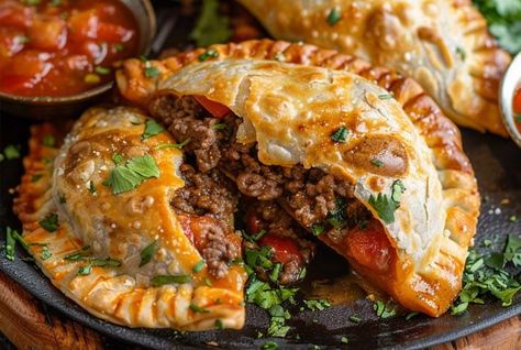 Beef and Cheese Empanadas Recipe - Masters of Kitchen - Recipes Beef And Cheese Empanadas, Cheese Empanadas Recipe, Buffalo Chicken Wrap Recipe, Shrimp Casserole Recipes, Vegetarian Drinks, Cheese Empanadas, Apple Fritter Bread, Chicken Wrap Recipes, Beef Empanadas