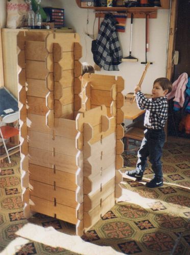 Builder Boards, a playhouse kids build themselves - by Jack McKee @ LumberJocks.com ~ woodworking community Kid Building Projects, Kids Building Projects, Playhouse Kids, Building Toys For Kids, Woodworking Shop Projects, Wood Projects For Beginners, Woodworking For Kids, Easy Wood Projects, Woodworking Projects That Sell