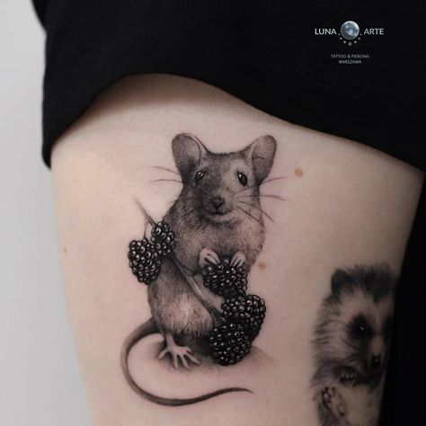 Mice Tattoo, Mouse Tattoo Design, Mouse Tattoo, Animal Tattoos For Women, G Tattoo, Mouse Tattoos, Fox Tattoo, Feminine Tattoos, Tattoo Design Drawings