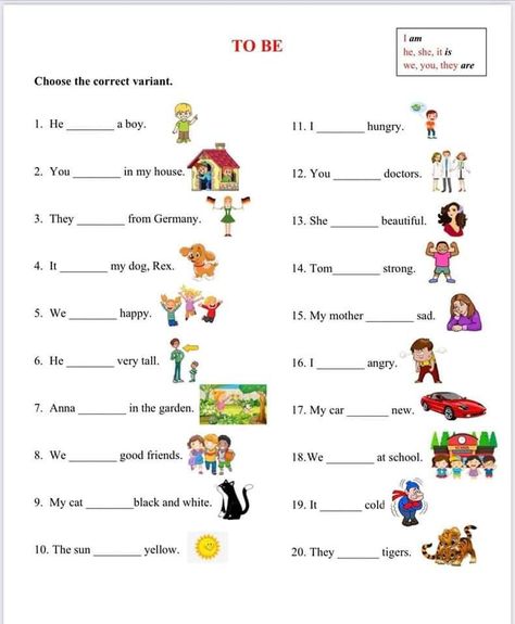 Basic Spanish, Teach English To Kids, Kids Worksheet, English For Kids, Reading Comprehension For Kids, English Grammar For Kids, English Worksheets For Kindergarten, Grammar For Kids, Reading Comprehension Lessons