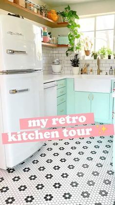 Diy Rustic Home Decor, Aqua Kitchen, Rustic Home Decor Ideas, Diy Rustic Home, Instagram Kitchen, Retro Collection, Kitchen Transformation, Big Chill, Retro Kitchen Decor