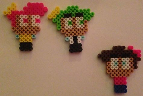 Fairly Oddparents : Cosmo, Wanda,  Timmy perler beads by Paloma  Russ Ellis Cosmo And Wanda Perler Beads, Tv Show Perler Beads, Cosmo Und Wanda, Pyssla Ideas, Island Remodel, Cosmo Wanda, Cosmo And Wanda, Fairly Oddparents, The Fairly Oddparents