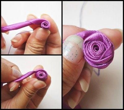 Ribbon Ideas, Ribbon Rose, Making A Bouquet, Ribbon Roses, Ribbon Crafts, What To Make, Ribbon Flowers, Embroidery Projects, Beautiful Roses