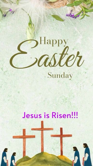 Easter Sunday greeting video with cross Sunday Greetings, Jesus Is Risen, Online Ads, Easter Sunday, Happy Sunday, Happy Easter, Jesus Christ, Instagram Story, Greeting Cards