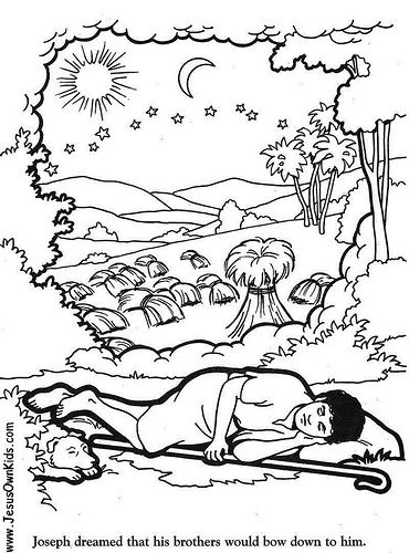 Joseph Bible Crafts, Joseph Dreams, Sunday School Coloring Pages, Bible Verse Coloring Page, Bible Activities For Kids, Bible Story Crafts, Preschool Bible, Bible Verse Coloring, Bible School Crafts