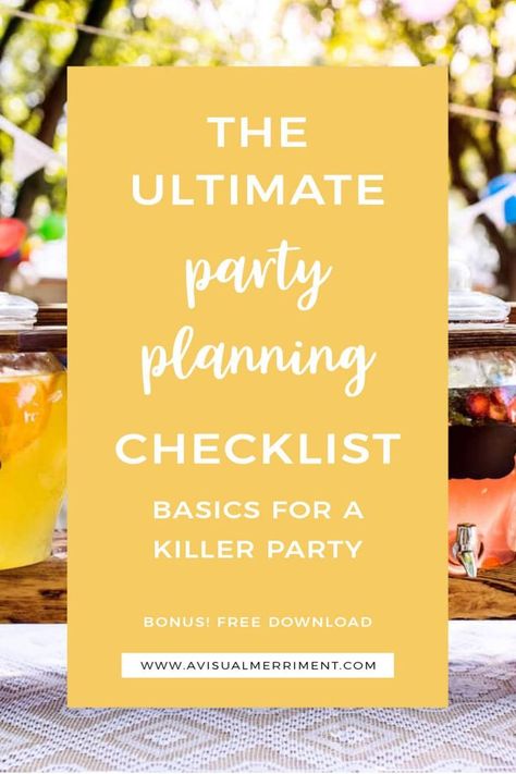 Birthday Party Planning Checklist, Party Planning Food, Birthday Party Checklist, Planning List, Party Planning Checklist, Party List, Grown Up Parties, Party Checklist, Party Starters