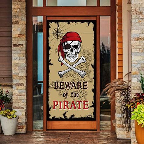 Beware of Pirates Door Banner Pirate Party Decoration Pirate Backdrop Halloween Birthday Party Photo Booth Props Pirate Theme Party Supplies : Amazon.ca: Health & Personal Care Pirate Backdrop, Pirate Door, Family Photo Props, Pirate Banner, Halloween Birthday Party Decorations, Birthday Party Photo Booth, Pirate Party Decorations, Party Photo Booth Props, Fest Temaer