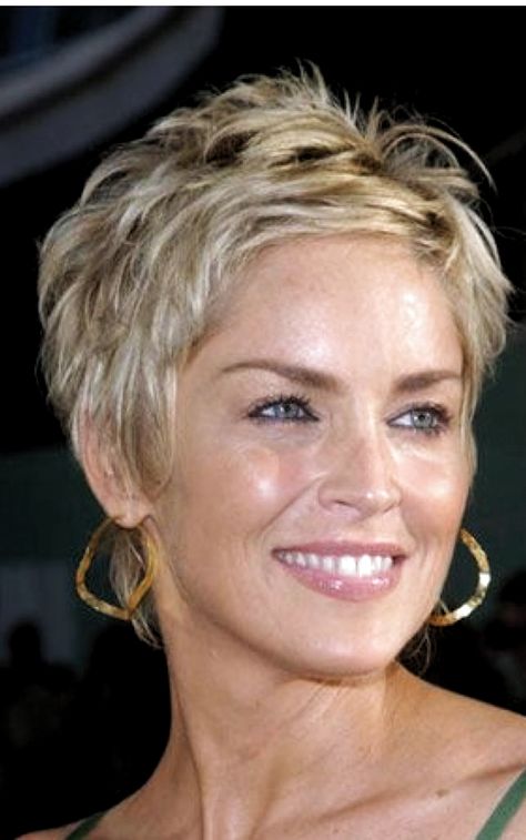 Feminine Haircuts, Sharon Stone Short Hair, Sides Undercut, Short Sassy Haircuts, Sassy Haircuts, Hair Undercut, Haircut Curly, Short Sassy Hair, Pixie Haircut For Thick Hair