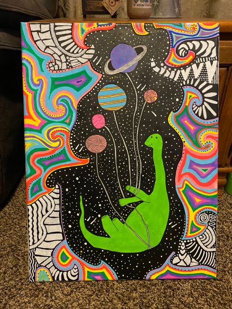 Trippy Space Painting, Trippy Wall Paintings, Trippy Acrylic Painting, Trippy Painting Ideas Creative, Trippy Paintings, Cat Hut, Chalk Wall Art, Badass Drawings, Trippy Wall