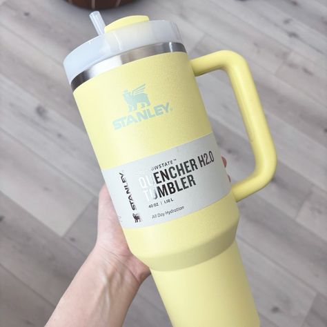 Brand New "Pomelo" Stanley 40 Oz. This Is The Most Beautiful Color For Spring! Nwt! Stanley Cup Yellow, Cute Stanley Cups, Yellow Stanley, Vasos Aesthetic, Preppy Cups, Preppy Stanley, Stanley Water Bottle, Stanley Products, Parents Gifts