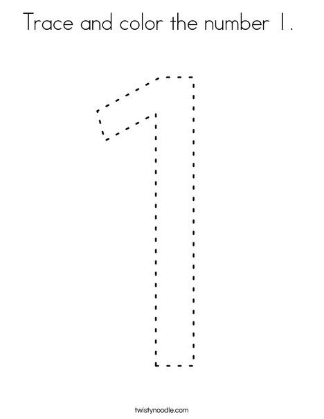 Trace and color the number 1 Coloring Page - Twisty Noodle Number 1 Tracing, Trace The Numbers, Numbers Coloring Pages 1-10, Trace Numbers 1-10, Trace Numbers 1-20 Free, Dream Catcher Coloring Pages, Numbers Coloring Pages 11-20, Candy Cane Coloring Page, Bullet Journal Banner