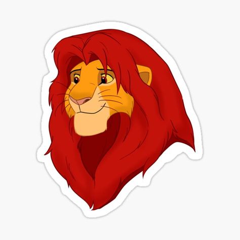 Simba Sticker, Lion King Cartoon, Roi Lion Simba, Lion King Stickers, King Josiah, King Cartoon, Sticker Photo, Young Simba, Journal Decoration