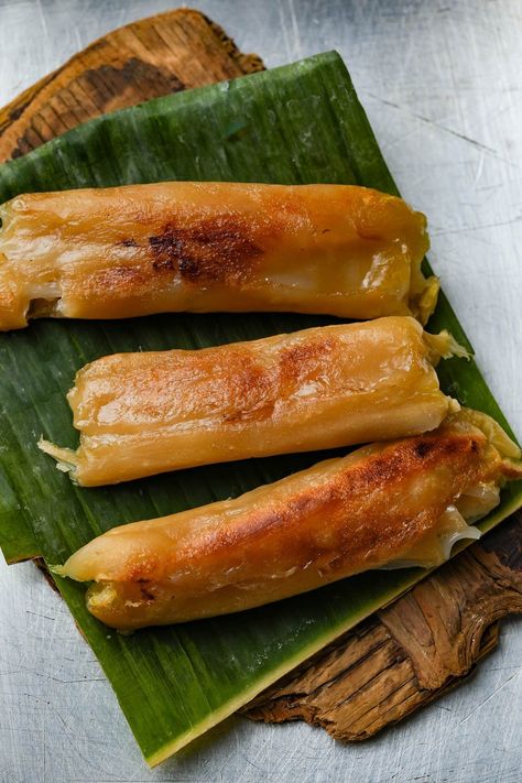 Tupig Recipe, Filipino Rice, Sticky Rice Cake, Filipino Food Dessert, Purple Yam, Glutinous Rice Flour, Filipino Desserts, Glutinous Rice, Canned Coconut Milk