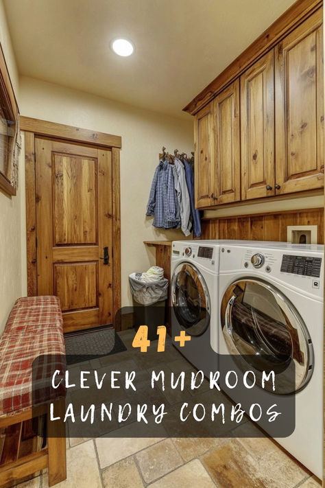 Transform your home with 41 clever mudroom laundry room combo ideas. 🧺🚪 These efficient designs merge practicality with style, offering seamless storage, functionality, and organization in one space. Looking to maximize your home's utility? Click to explore all the efficient ideas! #MudroomLaundryCombo #EfficientHomes #SeamlessStorage #PracticalDesigns #HomeOrganization Laundry Mud Room Paint Colors, Laundry In Hallway Ideas, Mushroom Laundry Room Combo, Walk Thru Laundry Room From Garage, Laundry In Mudroom, Mud Room Laundry Room Combo Layout, Small Mud Room Laundry Room Combo, Laundry Mud Room Ideas Off Garage, Laundry Room Mudroom Ideas