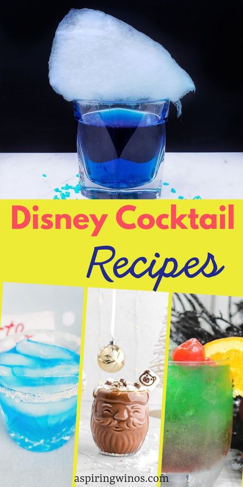 Cheers to the Happiest Cocktails on Earth: Disney Inspired Recipes | Disney Themed Cocktails | Cocktail Recipes | Disney Character Cocktail Recipes | Disney Movie Cocktail Recipes | Disney Theme Park Cocktail Recipes #Cocktails #Disney #DisneyCocktails #DisneyCocktailRecipes #DisneyThemedDrinks Disney Villains Cocktails, Disney Themed Cocktails Recipes, Disney Themed Cocktails, Disney Themed Drinks, Disney Inspired Cocktails, Disney Cocktails, Disney Inspired Recipes, Recipes Disney, Themed Cocktails