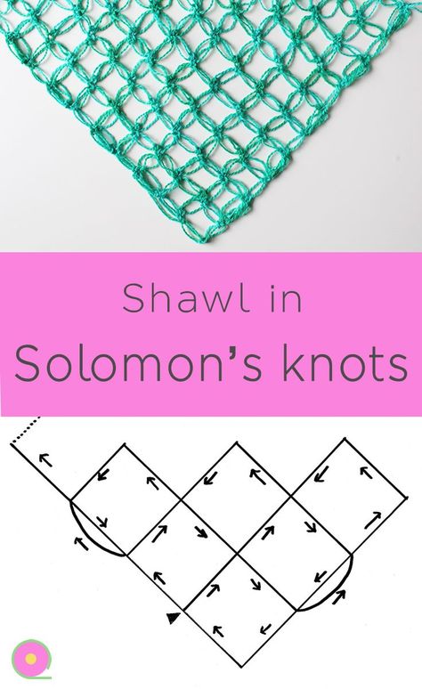 Solomon's Knot Shawl Pattern, Lovers Knot Crochet Pattern, Solomon's Knot Crochet, Solomon’s Knot Stitch, Solomons Knot Crochet Pattern, Solomon Stitch Crochet, Solomons Knot Crochet, Crochet Solomons Knot, Solomon Knot Crochet