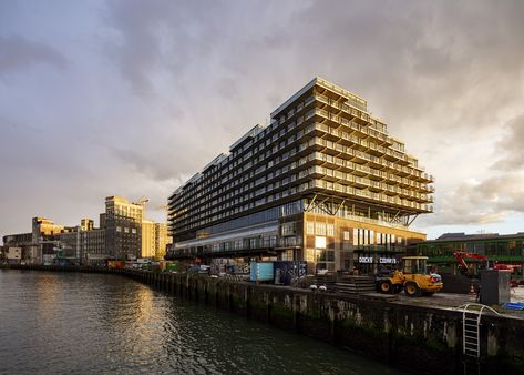 Image from Fenix I, loft apartments on top of a warehouse by Mei architects and planners in Rotterdam, Netherlands Loft Apartments, Rotterdam Netherlands, Loft Apartment, Rotterdam, Opera House, Sydney Opera House, Netherlands, Architects, Loft