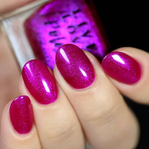 Magenta Pink Nails, Pink Nails Acrylic, Acrylic Nails Square, Acrylic Nails Summer, Nails Painting, Magenta Nails, Mandala Nails, Nail Red, Sheer Nails