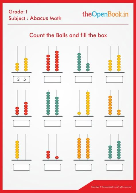 Count the Balls and fill the box 01 Maths Activity For Class 1, Kindergarten Math Worksheets Addition, Maths Worksheet, Abacus Math, Kindergarten Math Worksheets Free, Math Addition Worksheets, First Grade Math Worksheets, Maths Worksheets, Base Ten Blocks