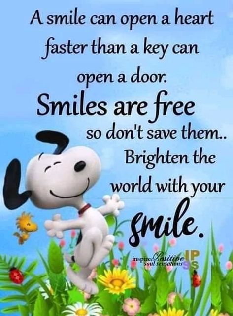 Peanuts Quotes, Charlie Brown Quotes, Good Morning Snoopy, Inspirational Smile Quotes, Hug Quotes, Quotes Truths, Snoopy Funny, Snoopy Images, Snoopy Quotes