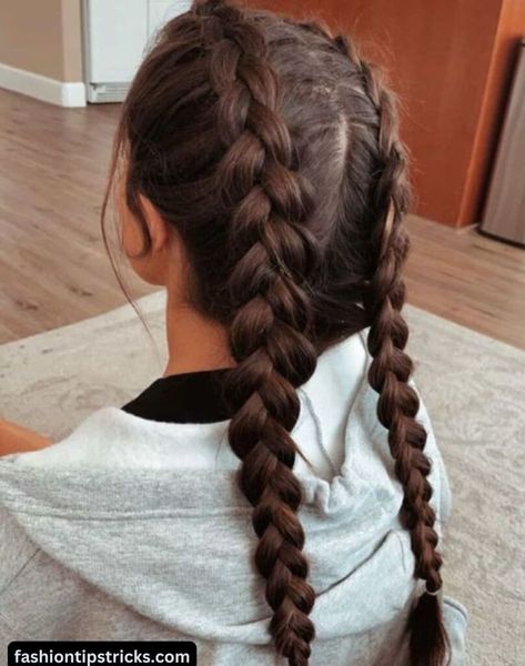 Curly Hairstyle Ideas, Adorable Hairstyles, Curly Braided Hairstyles, Braided Pigtails, Two Dutch Braids, Get Ready For School, Two Braid Hairstyles, Dutch Braid Hairstyles, Side Braid Hairstyles