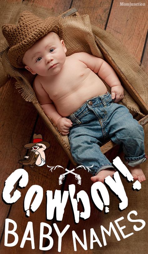 35 Wild And Rugged Western Or Cowboy Names For Your Baby Boy : If you are looking to call your little hunk with cowboy-inspired names, Momjunction has tried to put up some unique cowboy names suitable for your baby boy. #cowboy #western #names #babynames Cowboy Names For Boys, Cowboy Baby Names, Country Baby Boy Names, Southern Baby Girl Names, Southern Boy Names, Western Baby Names, Country Boy Names, Baby Boy Names Strong, Trendy Baby Boy Names