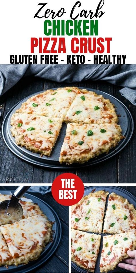 Chicken Crust Pizza Recipe, Chicken Pizza Crust, Chicken Crust, Low Carb Spaghetti, Dinner Recipes Healthy Low Carb, Healthy Low Carb Snacks, Chicken Crust Pizza, Gluten Free Pizza Crust, Ground Chicken Recipes