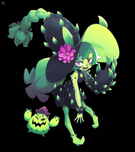 ArtStation - Cactus witch Alien Character, Cool Monsters, Game Character Design, Fantasy Concept Art, Creature Art, Cartoon Character, Fantasy Character Design, Character Design Inspiration, Character Concept