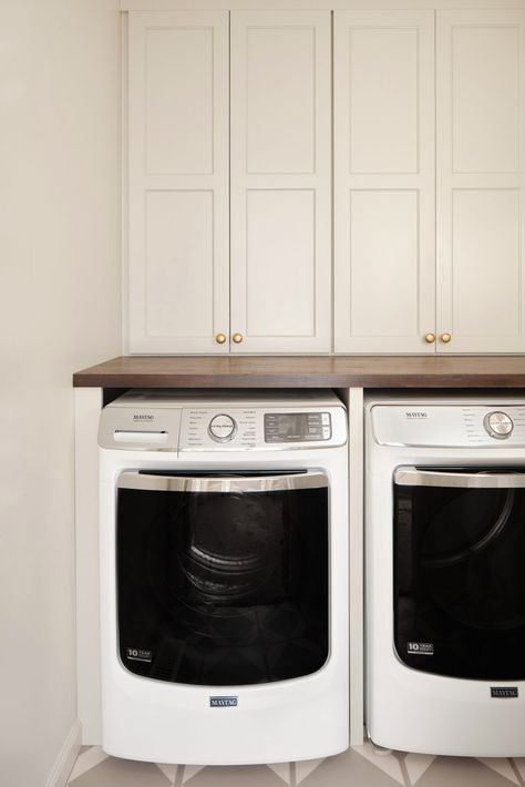 Laundry Room Reveal - In Honor Of Design Maytag Washer And Dryer, Closet Redo, Washer Dryer Set, Ikea Pax Wardrobe, Top Load Washing Machine, Classic Art Prints, Front Loading Washing Machine, Door Opening, Renovation Design