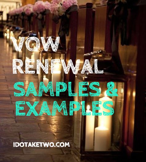 Vow Renewal Samples and Examples. #vowrenewal #examples #samples I Do Take Two, Wedding Vowels, Wedding Toast Samples, Wedding Vow Renewal Ceremony, Wedding Ceremony Songs, Vow Renewal Invitations, Vowel Renewal, Gifts Couple, Gifts Homemade