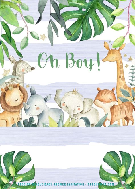 FREE Safari Baby Shower Invitation Templates | FREE Printable Baby Shower Invitations Templates Safari Template Free Printable, Baby Shower Invitations For Boys Free Templates, Safari Baby Shower Boy Invitations, Safari Invitation Template Free, Baby Boy Template, Baby Shower Boy Invitations, Baby Shower Invites For Boys, Baby Shower Invitation Templates Free, Baby Shower Invitations Templates