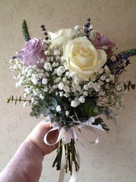 Prom Flowers Bouquet, Prom 23, Homecoming Flowers, Purple Flower Bouquet, Prom Bouquet, Simple Wedding Bouquets, Bridesmaid Bouquet White, Purple Bouquets, Lilac Bouquet